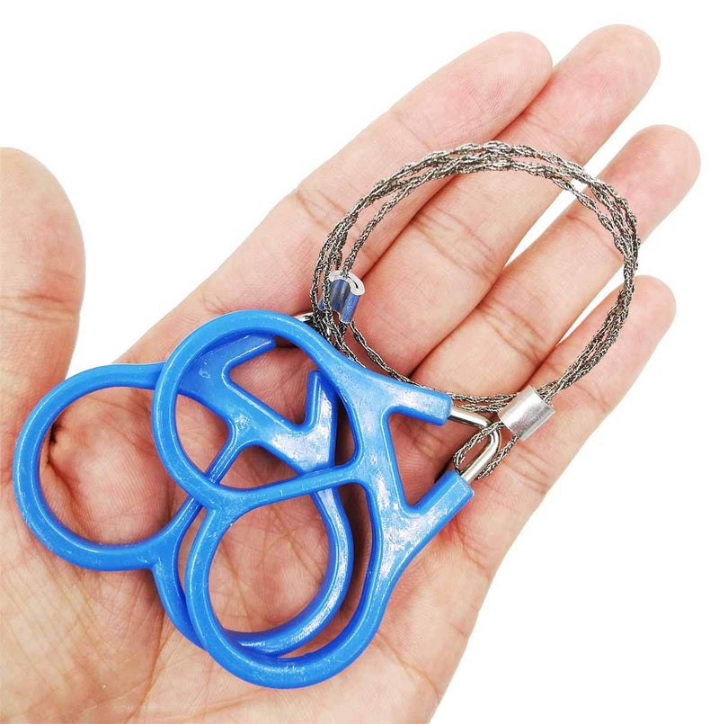 Drchoer Survival Wire Saw for Camping Emergency: 4pcs Portable Stainless Steel Hand Cable Saw for PVC Pipe Wood Cutting - Image 2